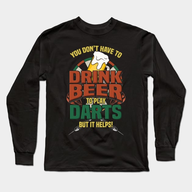 Darts T-Shirts aim throw target goal gift Long Sleeve T-Shirt by biNutz